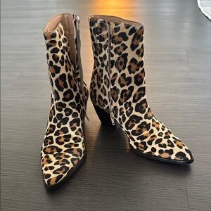 Leopard Print Ankle Boots